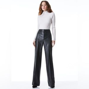 Alice and Olivia - Dylan vegan leather wide leg pant